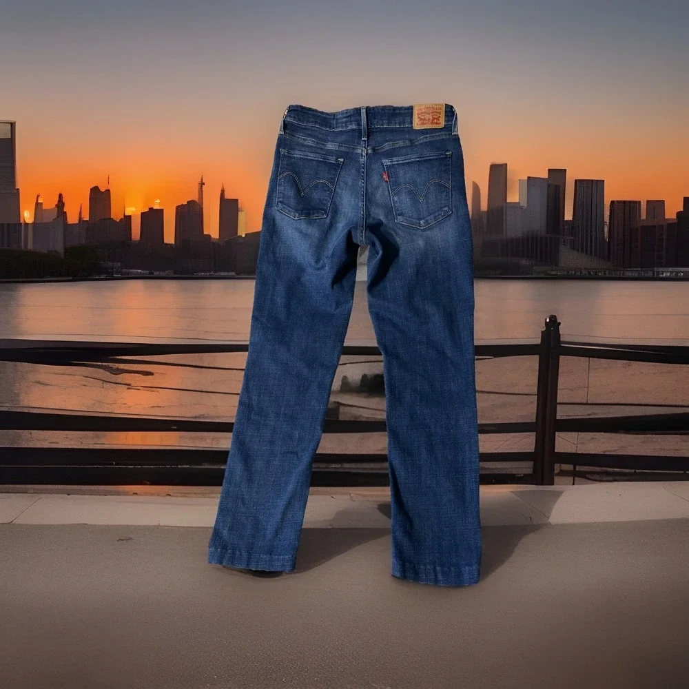 Levi's Woman's Jeans Size 29 Stretchy Mid Rise Skinny Changed Inseam 27" - Picture 3 of 4